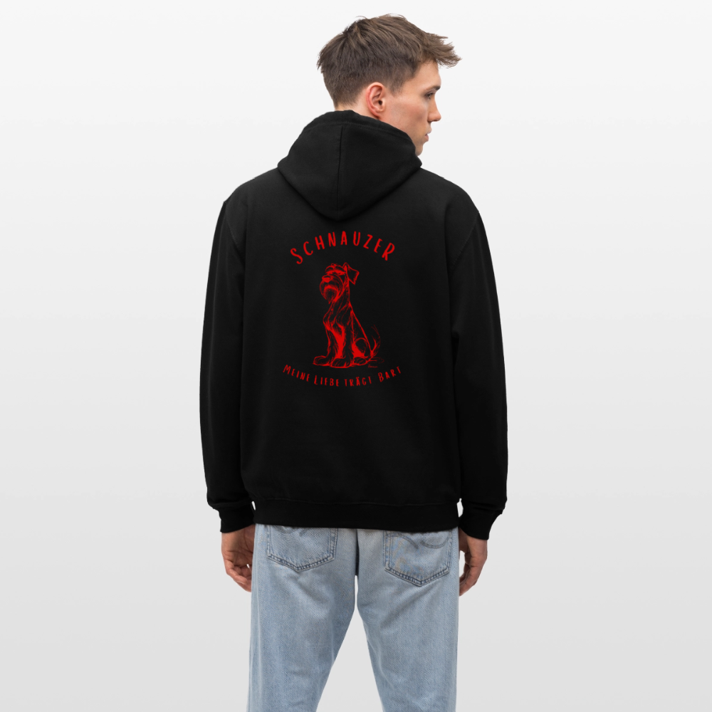Contrast Colour Hoodie - black/red