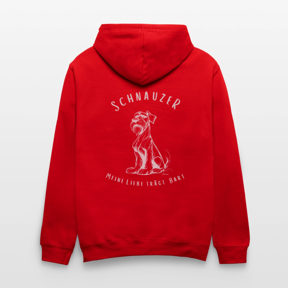 Contrast Colour Hoodie - red/white