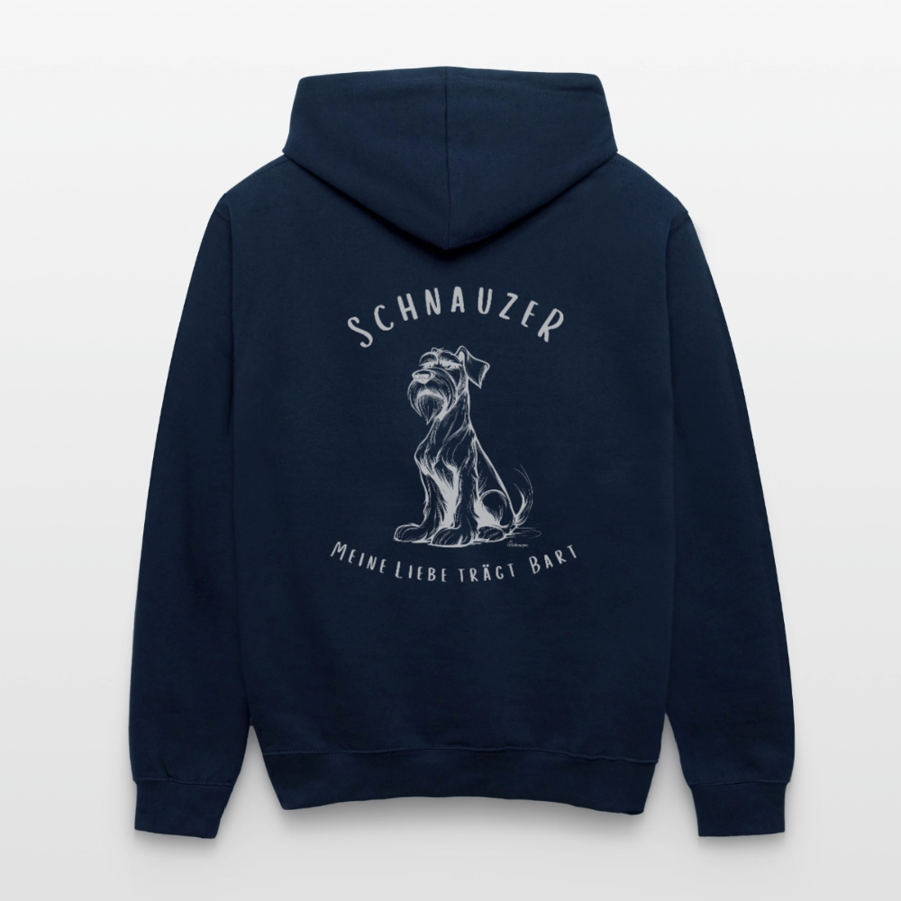Contrast Colour Hoodie - navy/red