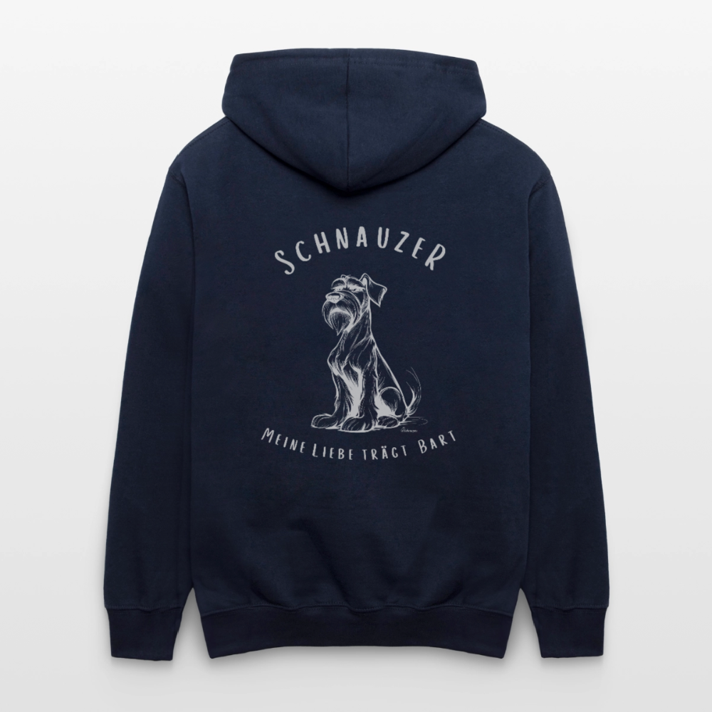 Contrast Colour Hoodie - navy/heather grey