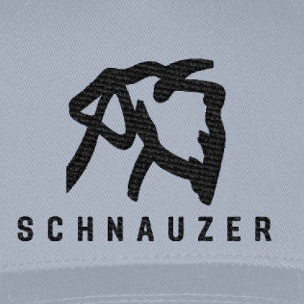 Schnauzer Cap bestickt Schwarz – Snapback Flexfit mit Schnauzer Kopf