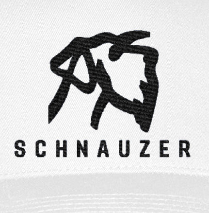 Schnauzer Cap bestickt Schwarz – Snapback Flexfit mit Schnauzer Kopf
