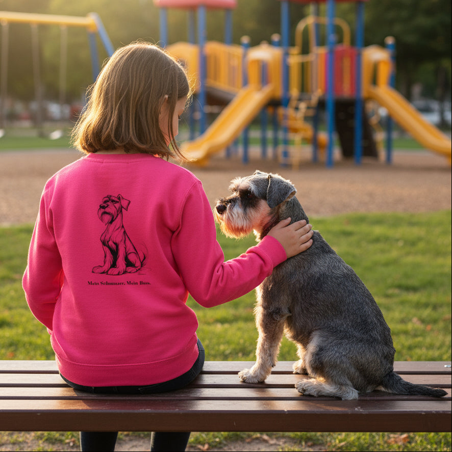 Kinder Sweatshirt "Mein Schnauzer. Mein Boss."