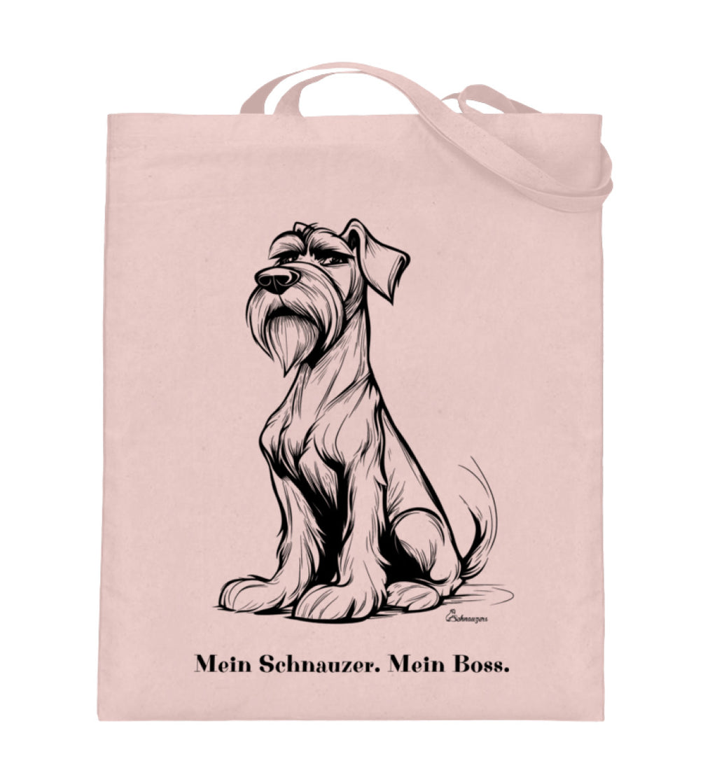 Jutebeutel Lange Henkel "Mein Schnauzer. Mein Boss."