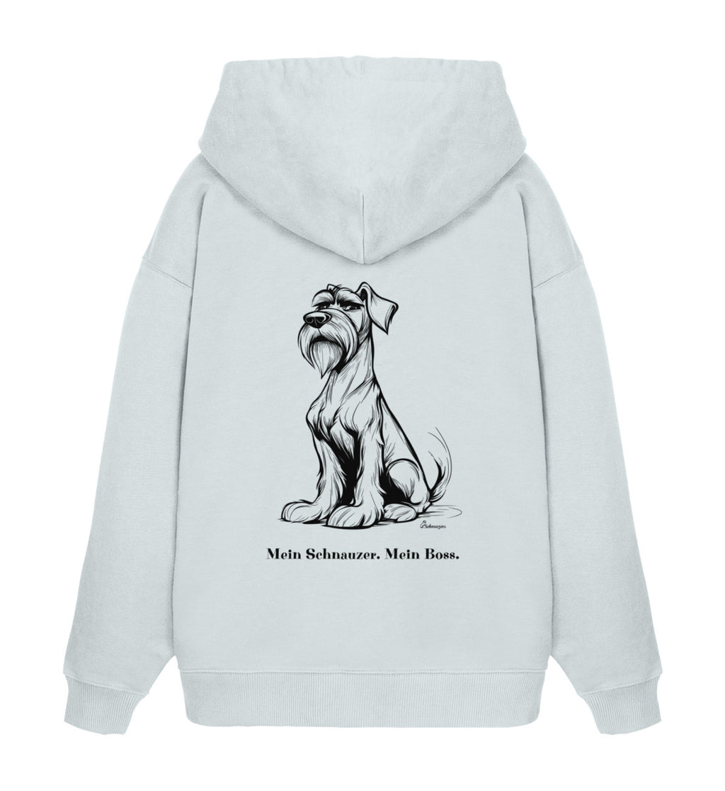 Organic Oversize Hoodie „Mein Schnauzer. Mein Boss.“ | Schnauzers.store