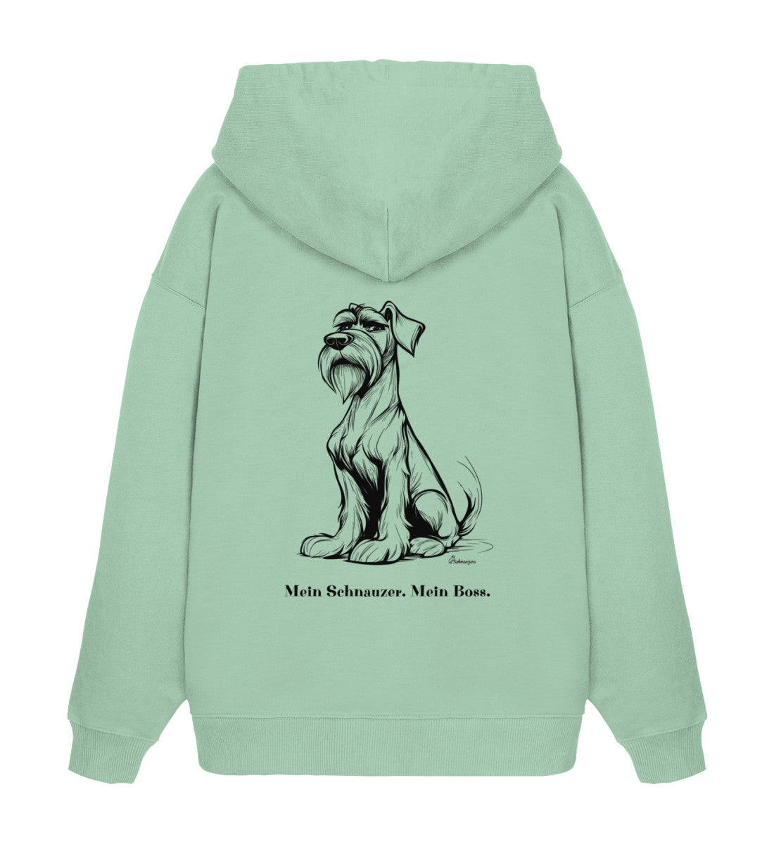 Organic Oversize Hoodie „Mein Schnauzer. Mein Boss.“ | Schnauzers.store