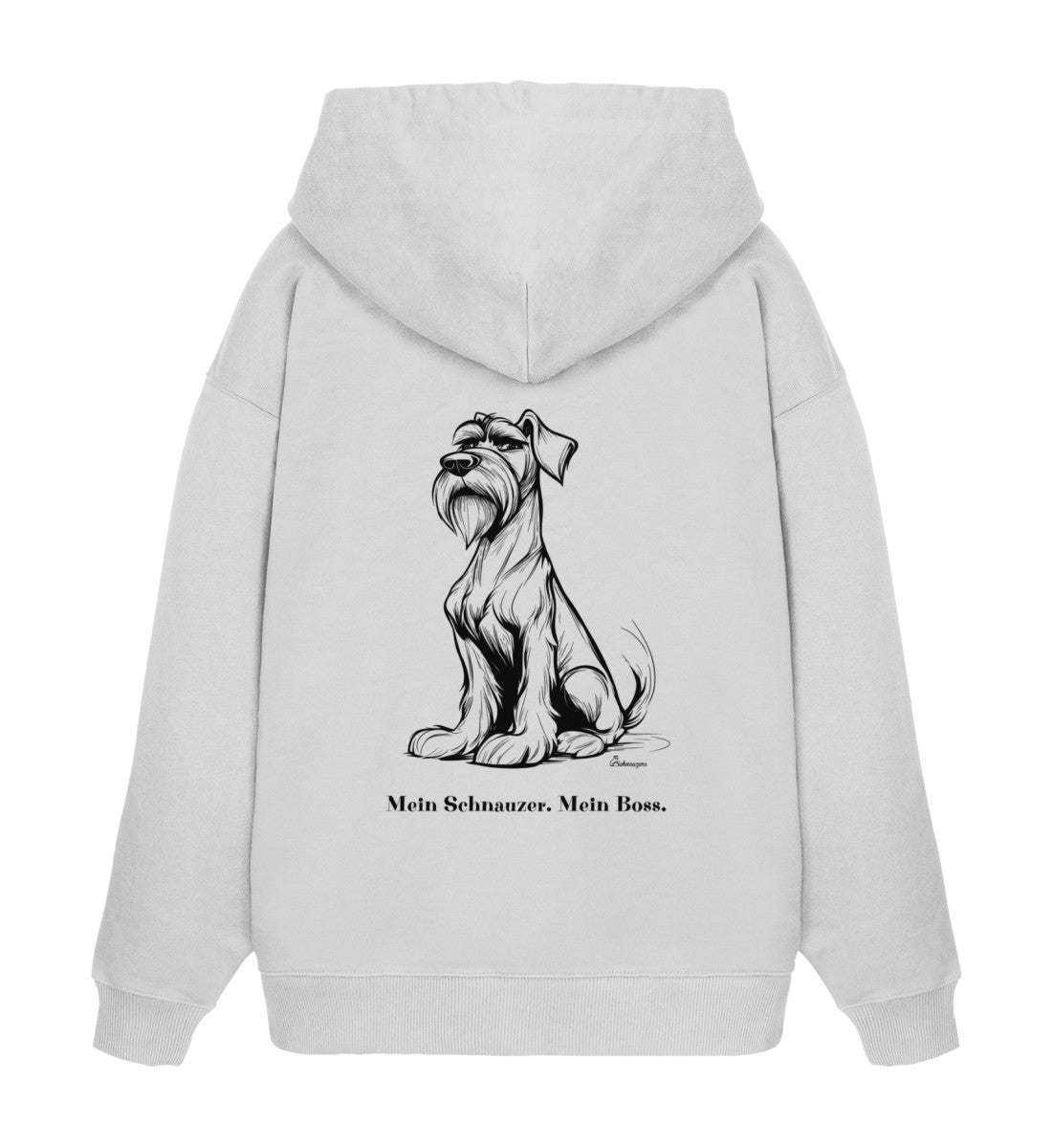 Organic Oversize Hoodie „Mein Schnauzer. Mein Boss.“ | Schnauzers.store