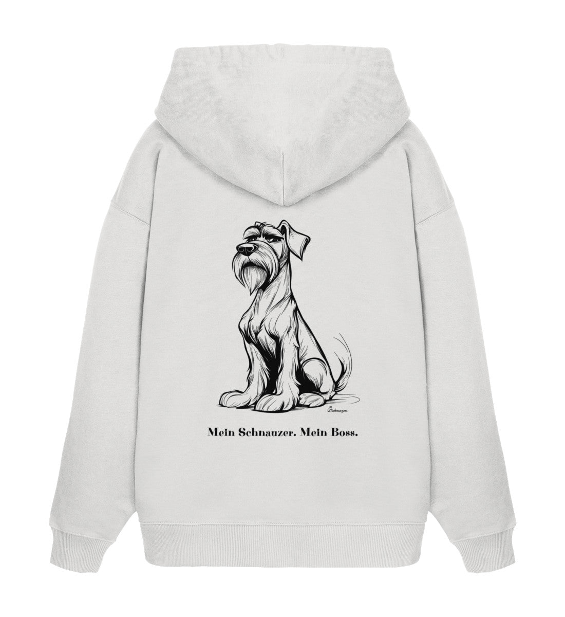 Organic Oversize Hoodie „Mein Schnauzer. Mein Boss.“ | Schnauzers.store