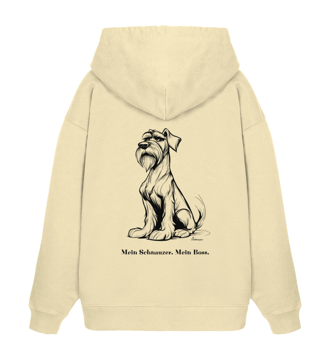 Organic Oversize Hoodie „Mein Schnauzer. Mein Boss.“ | Schnauzers.store