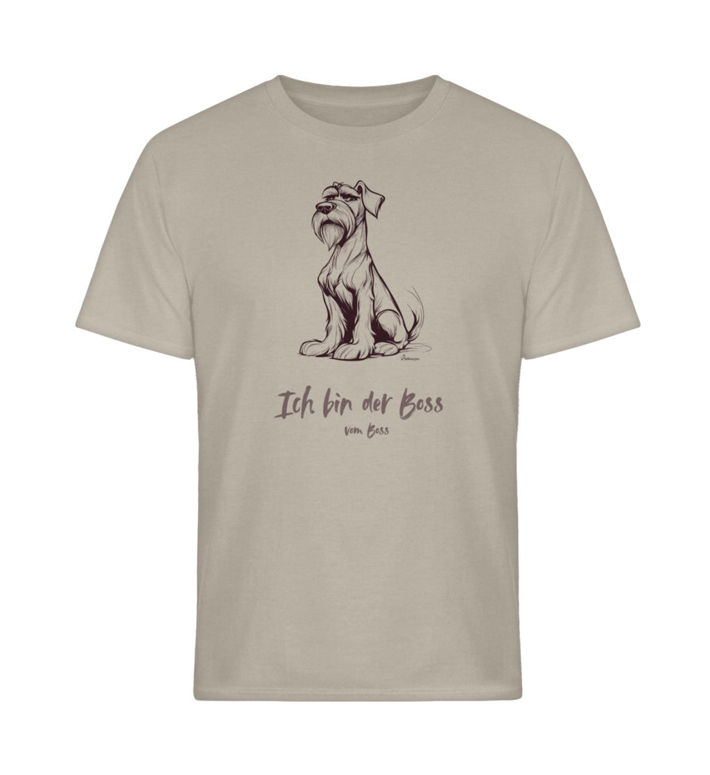 Ich bin der Boss vom Boss‘ – humorvolles Design für T-Shirts. Sand