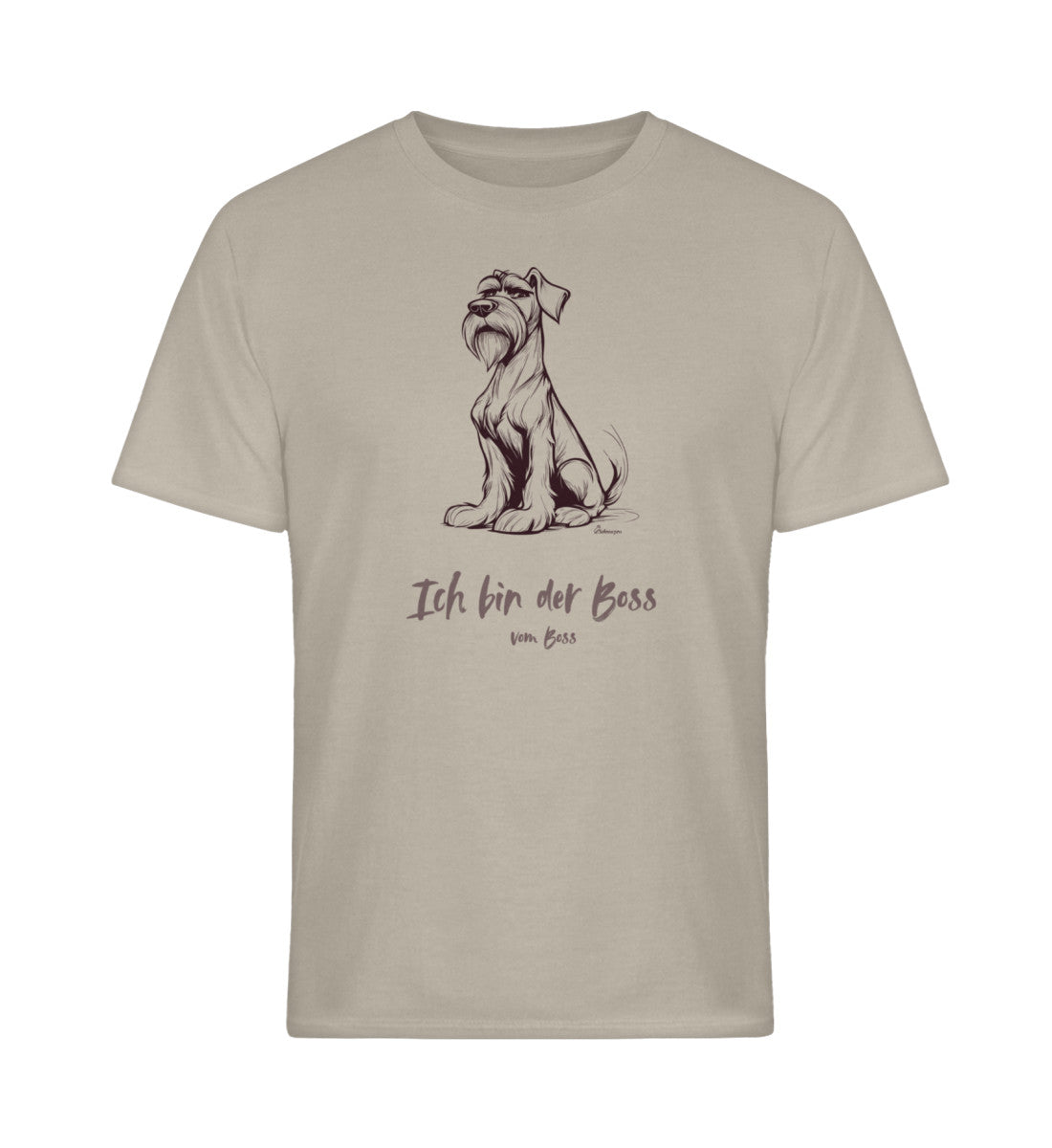 Ich bin der Boss vom Boss‘ – humorvolles Design für T-Shirts. Sand