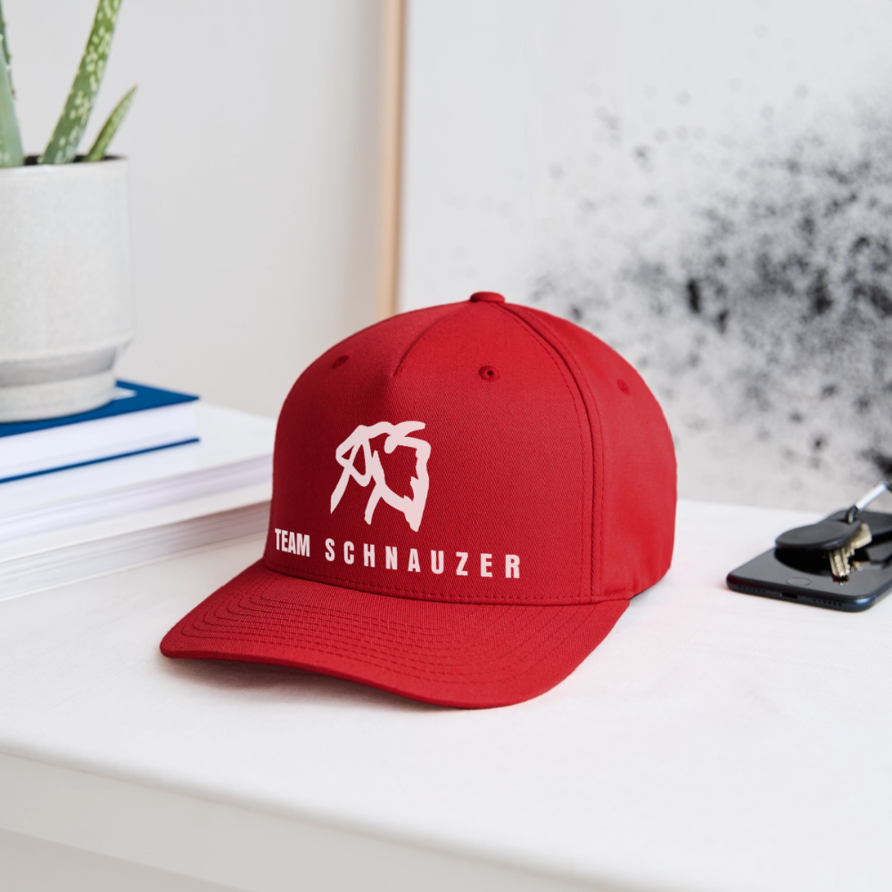 Team Schnauzer Cap – Flexfit Basecap mit Statement Weiß